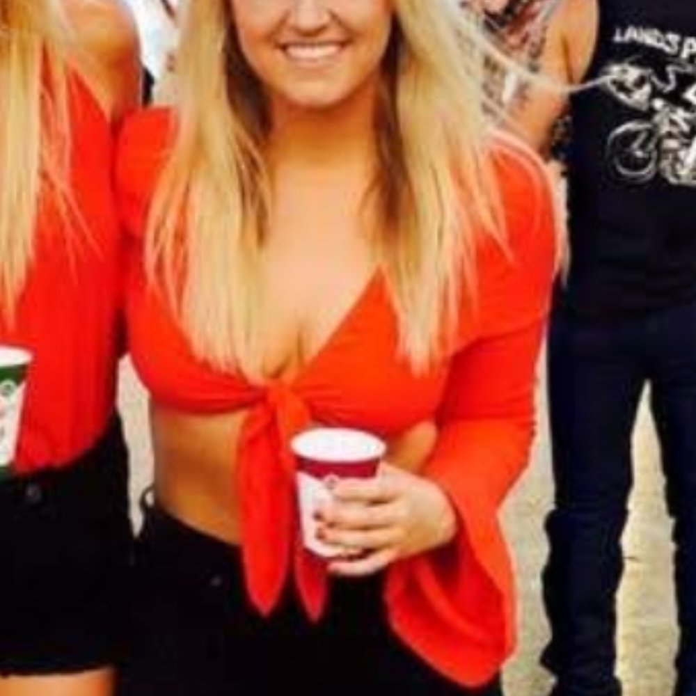 Bell Long Sleeved  Crop Top